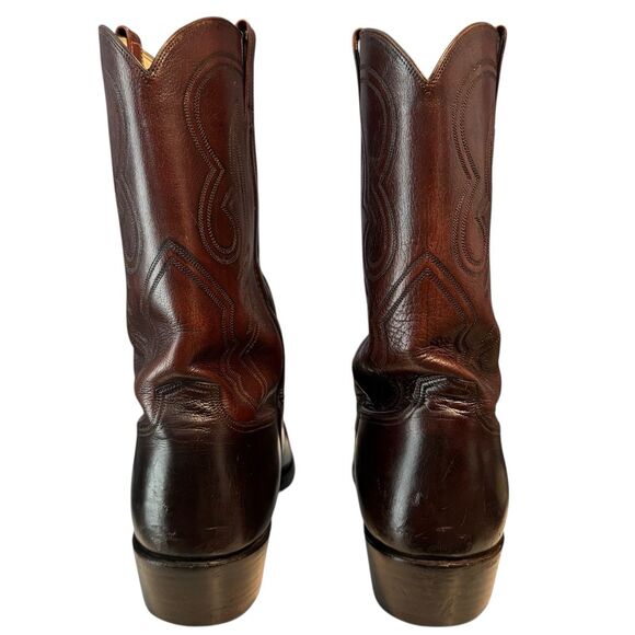 Paul Wheeler Boot Co Cowboy Boots Men’s 13E/EE Vintage Custom Dark Brown HOU TX main image 4